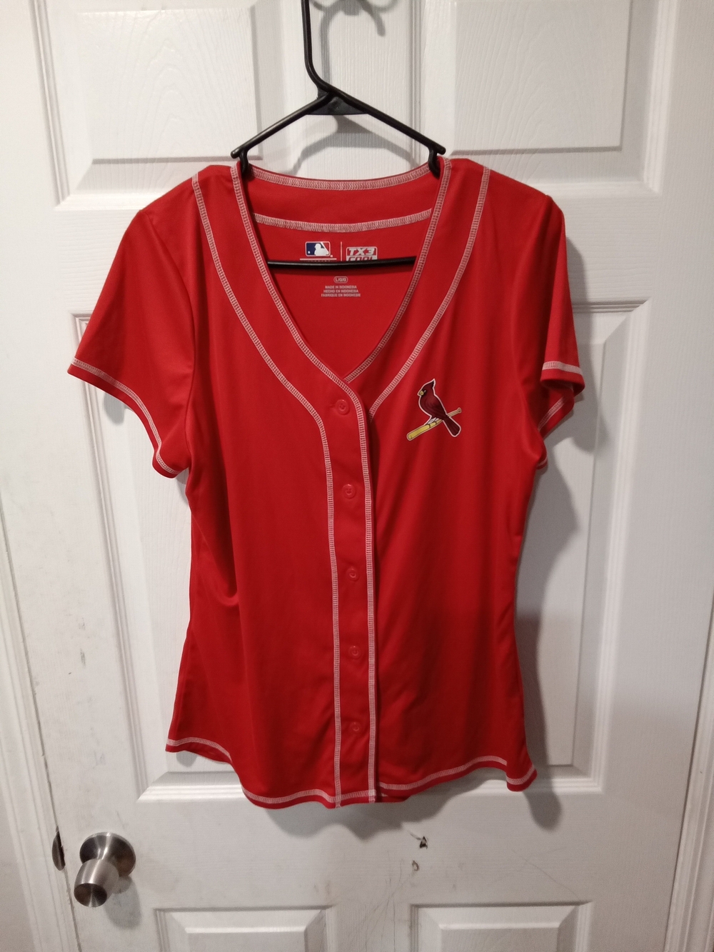 MLB St. Louis Cardinals Red Women's Button-Front Jersey